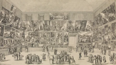 Udsigt over salonen fra 1785.