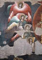 Den sidste dom, detalje af engle - Fresco