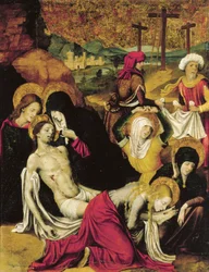 Deposition of Christ, eller Pieta of Tangier, af Pietro Cavaro (aktiv 1508-1538), tempera på panel