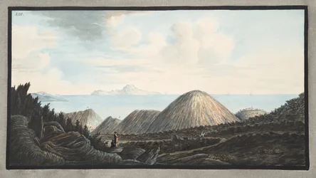 Udsigt over den nuværende tilstand af det lille bjerg, der blev rejst ved eksplosionen i år 1760, plade XIII, fra 