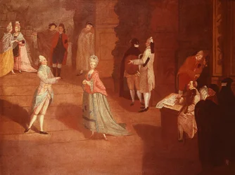 Danseprøve af Pietro Longhi (1701-1785)