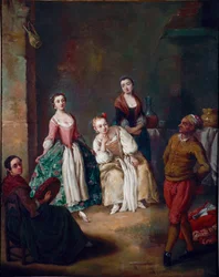 Forlanaen, en populær dans fra Venedigområdet. 1750. 62 x 51 cm. Ca