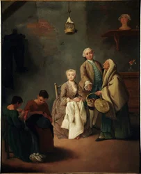 Arbejdsskolen Maleri af Pietro Longhi (1702-1785) 1752 Dim 62x50 cm Venedig, Ca 