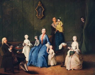Venetiansk familie, af Pietro Longhi (1701-1785)