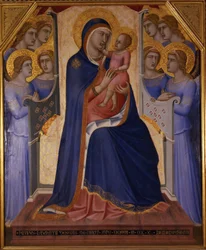 Madonna og barn tronet med engle, 1340