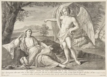 En engel viser sig for Hagar, 1727-72.
