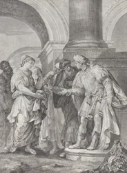 Daniel skændes med de ældste, mens Susanna står til venstre, 1732-50.