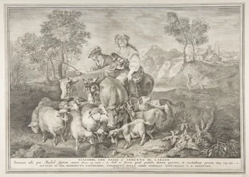 Jakob passede Labans flok Jakob, fodrede Labans flok, 1743-63.