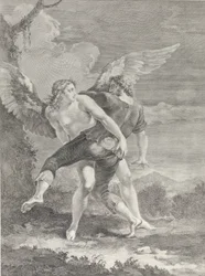 Jakob kæmper med englen, 1730-39.
