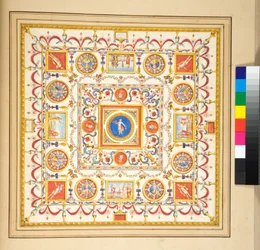 Volta del Palazzo di Augusto (sort kridt, nogle med pen og brunt blæk. farvet med akvarel)
