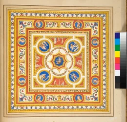 Volta del Palazzo di Augusto (sort kridt, nogle med pen og brunt blæk. farvet med akvarel)