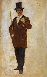 Mand iført top hat