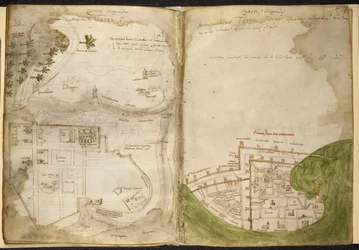 Kort over Jerusalem og Acre, fra Marino Sanudo Torsello, 
