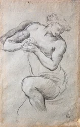 Mandsfigur, Study for Bacchus in the Age of Silver fresco