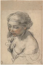Buste af en ung kvinde vendt til venstre, 1637