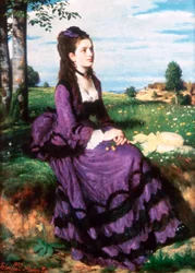 Dame i violet, 1874