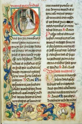Bebudelsen fra den pavelige biskop Erasmus Ciolek, ca. 1510 (tempera & guld på pergament)