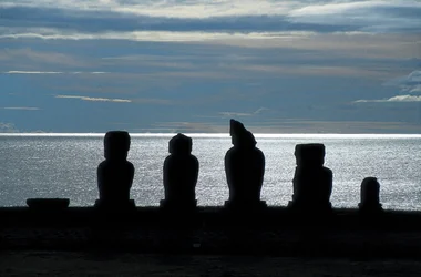 Moai-statuer, Rapa Nui Nationalpark, Påskeøen, Chile