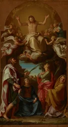 Kristus i herlighed med de hellige Celsus, Julian, Marcionilla og Basilissa