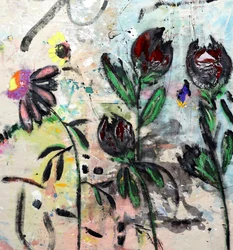 Stemningsfulde abstrakte blomster