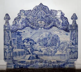 Allegori af luft - Azulejos, malet lertøj