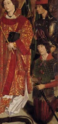 Saint Vincent, protektor for Lissabon og Henri the Navigator (1394-1460), grundlægger af en skole for navigatører Detail. Maleri af det 16. århundredes portugisiske skole. Nationalmuseet for antik kunst, Lissabon. Lissabons museum for antikke kunst