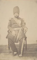 Portræt af Ardeshir Mirza, kongens onkel, 1840