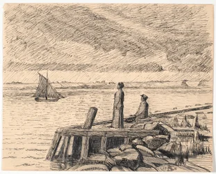 Molen ved Dyrnæs. Gråvejr