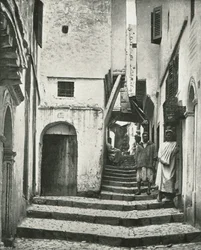 Rue de la Kasbah, Algier, Algeriet, 1895.