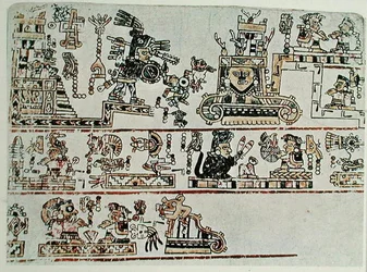Faksimile kopi af Codex Bodley, detalje, ca. 1521 (pergament)