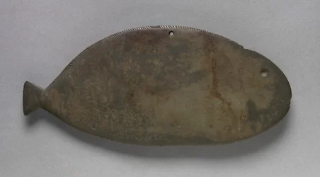 Palet i form af en fisk, ca. 3500-2950 f.Kr. (graywacke)
