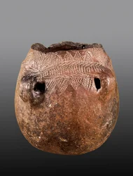 Forhistorie: keramisk vase, neolitikum. Fra Cacín