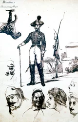 Studie, A soldaterrustning, c1823-1870