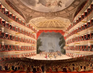 Operahuset, London, fra Ackermanns «Repository of Arts», 1809