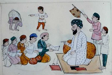 Indigenous School, ca. 1890 (akvarel på papir)