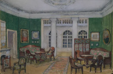 Scenedesign til operaen Eugene Onegin af P. Tchaikovsky, 1900-tallet