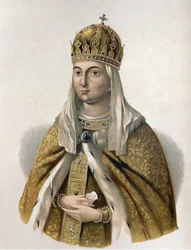 Portræt af Eudoxie Strechnieva (1608-1645), hustru til zar Michael I af Rusland (Mikhail Fyodorovich Romanov)