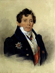 ""Portræt af Alexander Turgenev (1784-1846), russisk historiker og statsmand"" Litografi af Pyotr Fyodorovich Sokolov (1791-1848) 1816 Pushkin Memorial Museum, Sankt Petersborg