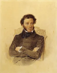 Portræt af digteren Aleksandr Sergeevich Pushkin, ca. 1830