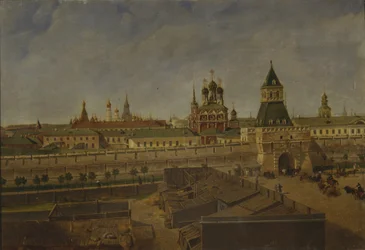 Ilyinsky-portene i Moskva, midten af det 19. århundrede.