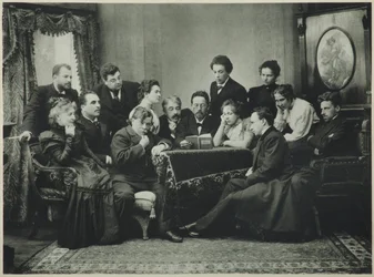 Anton Tjekhov læser Mågen med Moscow Art Theatre Company, 1899