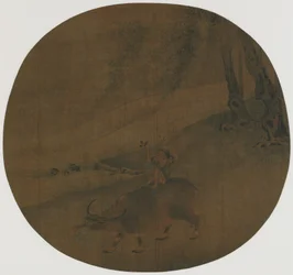 Dreng på en vandbøffel, Ming-dynastiet, 16.-17. århundrede.
