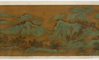 Springtime Mountains, 1644-1911 (blæk og farve på silke)