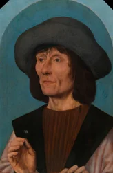 Portræt af en mand med en lyserød, 1504-14