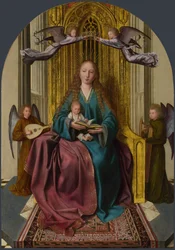 Jomfruen og barnet på tronen, med fire engle, ca. 1495