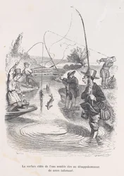 Det rislende vand ser ud til at håne vores ulykke. fra The Little Miserie of Human L..., 1843.