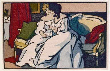 Hertuginden de Langeais besøger vicomtesse de Beauseant, illustration fra 