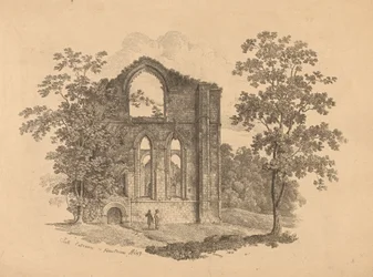 Sydindgang til Fountains Abbey