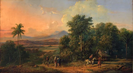 Skov og indfødte hus, 1860.