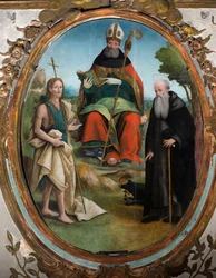 Sankt Augustin-altertavle (Galleani-altertavle), ca. 1522 (tempera på panel)